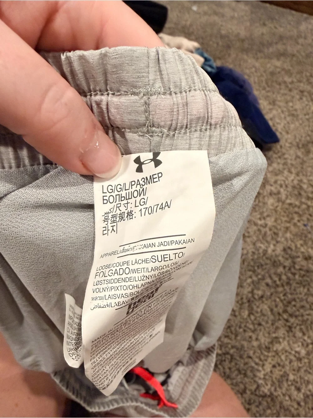 BNWOT under Armour Light Gray Athletic Shorts with pink Accent